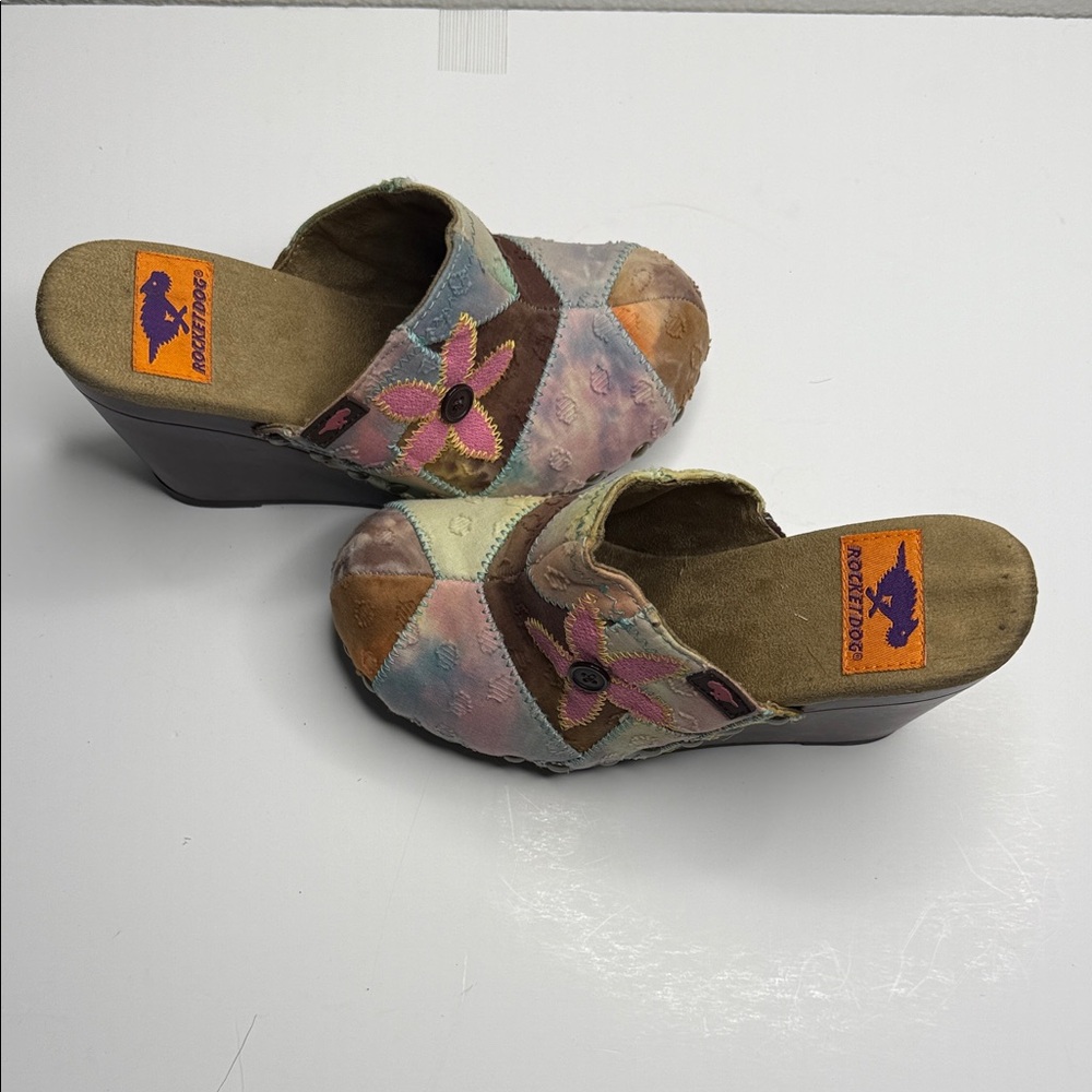 Rocket Dog Multicolor Patchwork Clogs - image 3